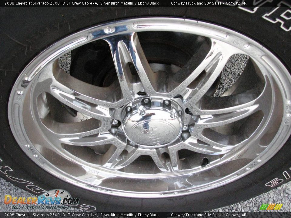 2008 Chevrolet Silverado 2500HD LT Crew Cab 4x4 Silver Birch Metallic / Ebony Black Photo #19