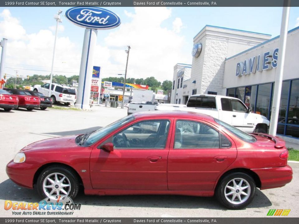 1999 Ford Contour SE Sport Toreador Red Metallic / Graystone Photo #2