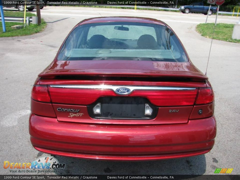 1999 Ford Contour SE Sport Toreador Red Metallic / Graystone Photo #7