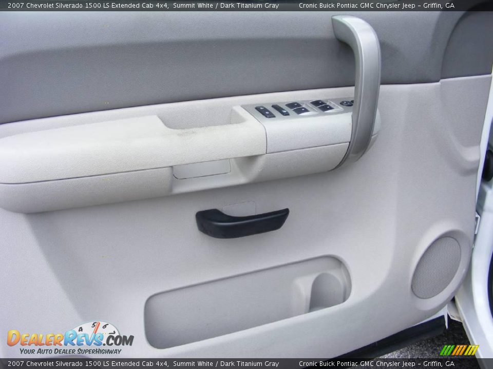 2007 Chevrolet Silverado 1500 LS Extended Cab 4x4 Summit White / Dark Titanium Gray Photo #14