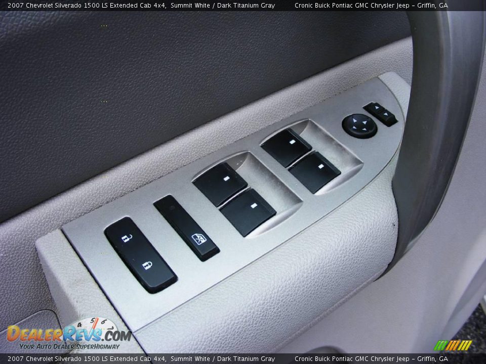 2007 Chevrolet Silverado 1500 LS Extended Cab 4x4 Summit White / Dark Titanium Gray Photo #15