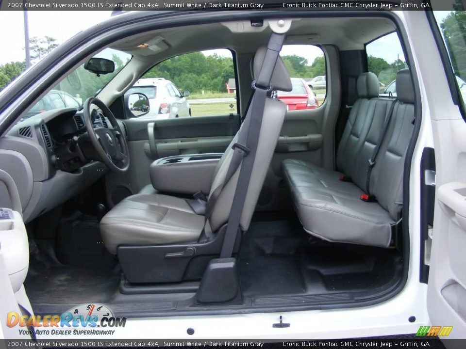 2007 Chevrolet Silverado 1500 LS Extended Cab 4x4 Summit White / Dark Titanium Gray Photo #16