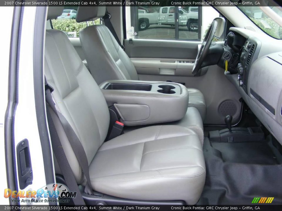 2007 Chevrolet Silverado 1500 LS Extended Cab 4x4 Summit White / Dark Titanium Gray Photo #18