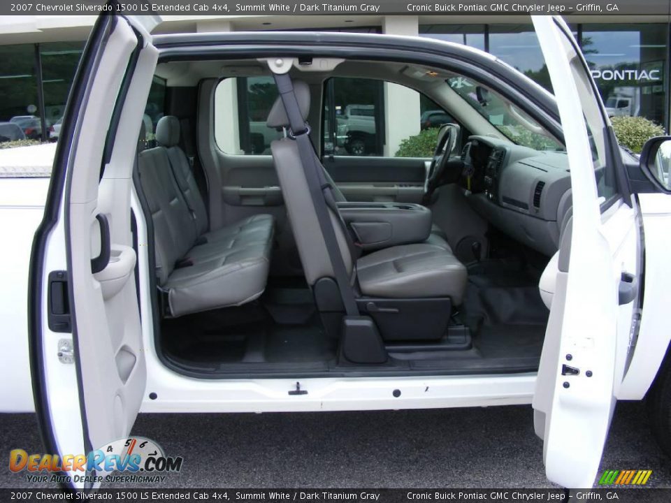 2007 Chevrolet Silverado 1500 LS Extended Cab 4x4 Summit White / Dark Titanium Gray Photo #20