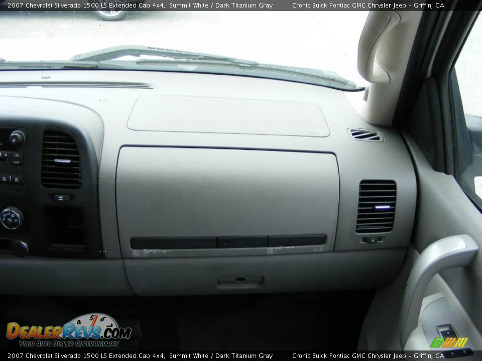 2007 Chevrolet Silverado 1500 LS Extended Cab 4x4 Summit White / Dark Titanium Gray Photo #21