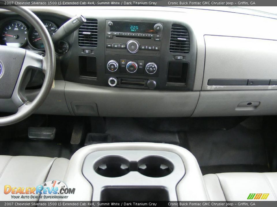2007 Chevrolet Silverado 1500 LS Extended Cab 4x4 Summit White / Dark Titanium Gray Photo #22