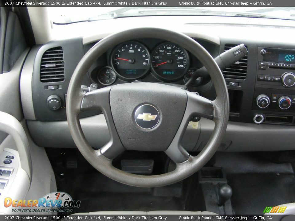2007 Chevrolet Silverado 1500 LS Extended Cab 4x4 Summit White / Dark Titanium Gray Photo #23