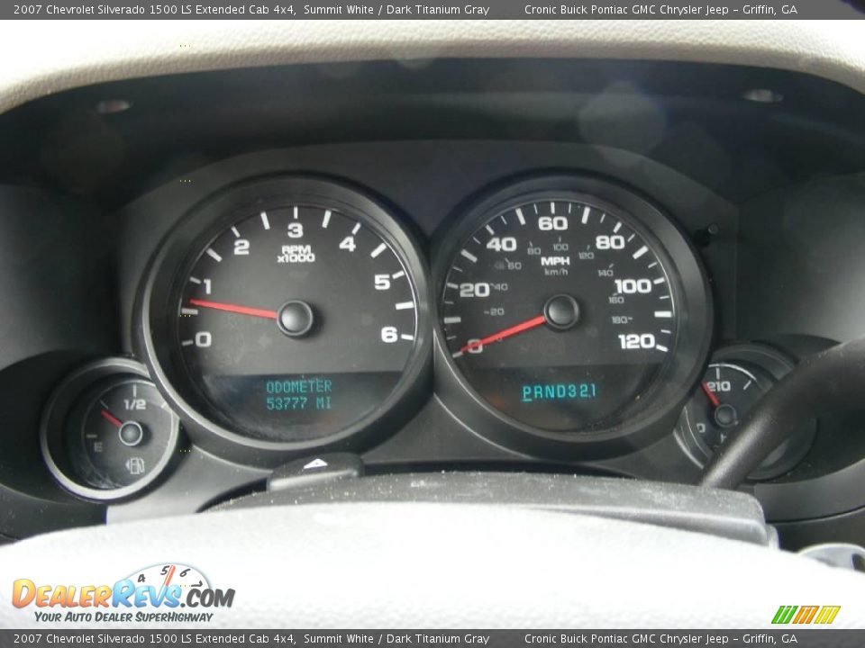 2007 Chevrolet Silverado 1500 LS Extended Cab 4x4 Summit White / Dark Titanium Gray Photo #24