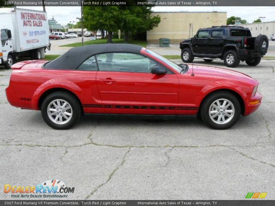 2007 Ford Mustang V6 Premium Convertible Torch Red / Light Graphite Photo #3