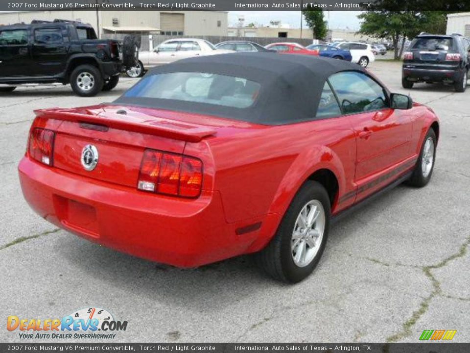 2007 Ford Mustang V6 Premium Convertible Torch Red / Light Graphite Photo #4