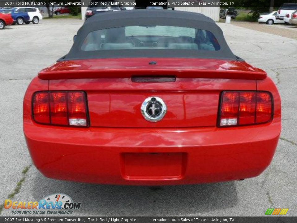 2007 Ford Mustang V6 Premium Convertible Torch Red / Light Graphite Photo #5
