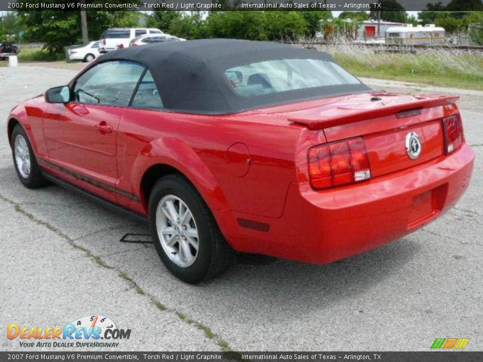 2007 Ford Mustang V6 Premium Convertible Torch Red / Light Graphite Photo #6