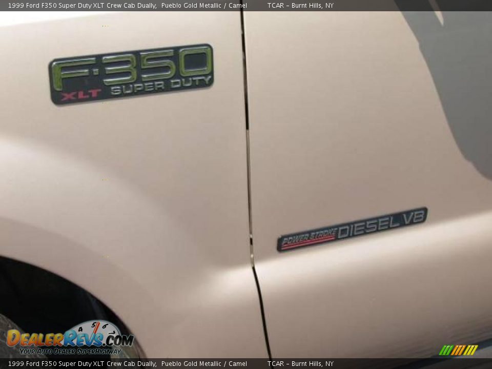 1999 Ford F350 Super Duty XLT Crew Cab Dually Pueblo Gold Metallic / Camel Photo #6