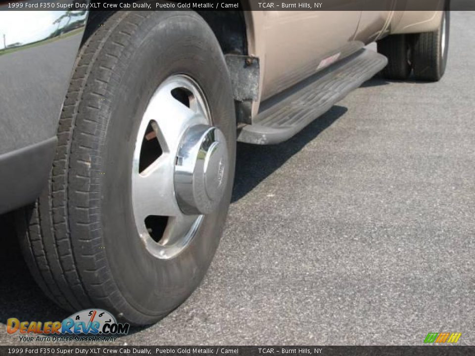 1999 Ford F350 Super Duty XLT Crew Cab Dually Pueblo Gold Metallic / Camel Photo #7