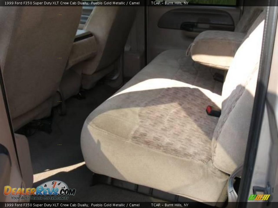 1999 Ford F350 Super Duty XLT Crew Cab Dually Pueblo Gold Metallic / Camel Photo #10