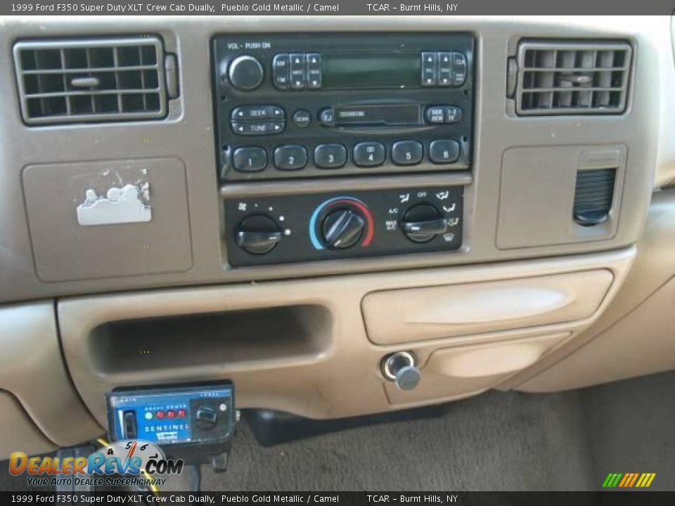 1999 Ford F350 Super Duty XLT Crew Cab Dually Pueblo Gold Metallic / Camel Photo #12