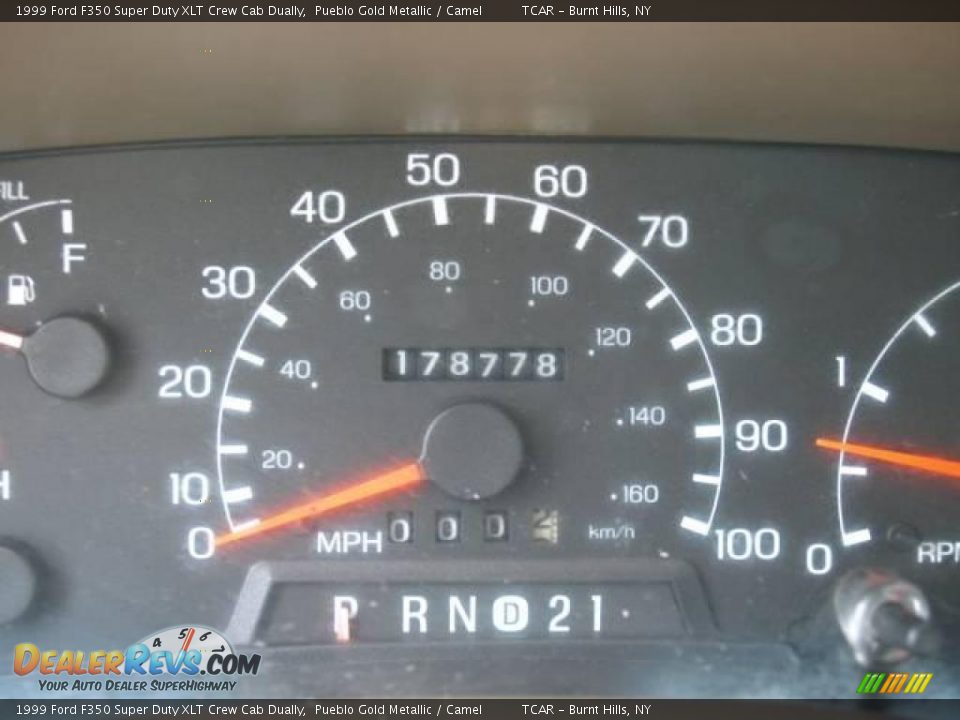 1999 Ford F350 Super Duty XLT Crew Cab Dually Pueblo Gold Metallic / Camel Photo #13