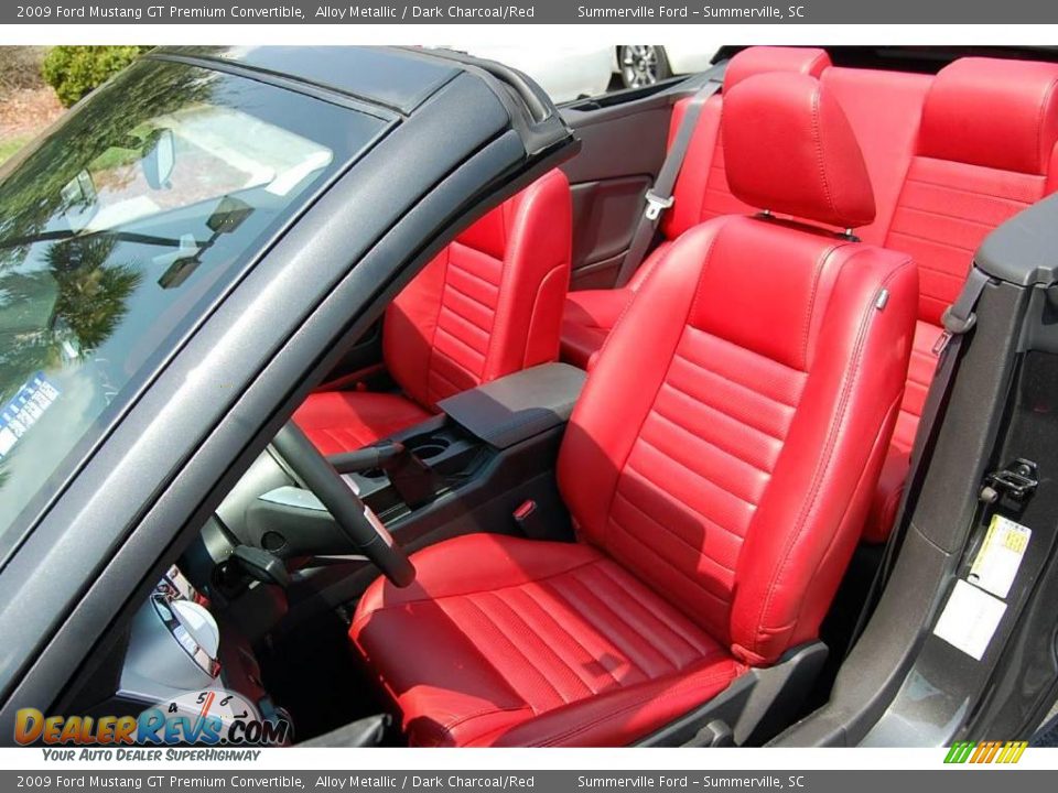 2009 Ford Mustang GT Premium Convertible Alloy Metallic / Dark Charcoal/Red Photo #7