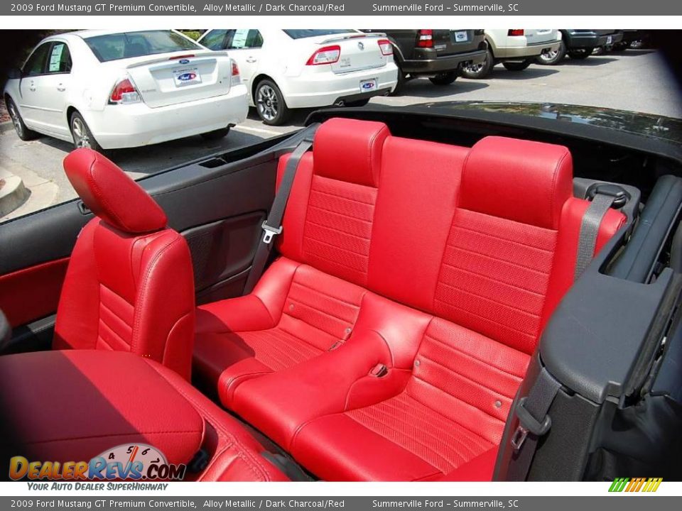 2009 Ford Mustang GT Premium Convertible Alloy Metallic / Dark Charcoal/Red Photo #8