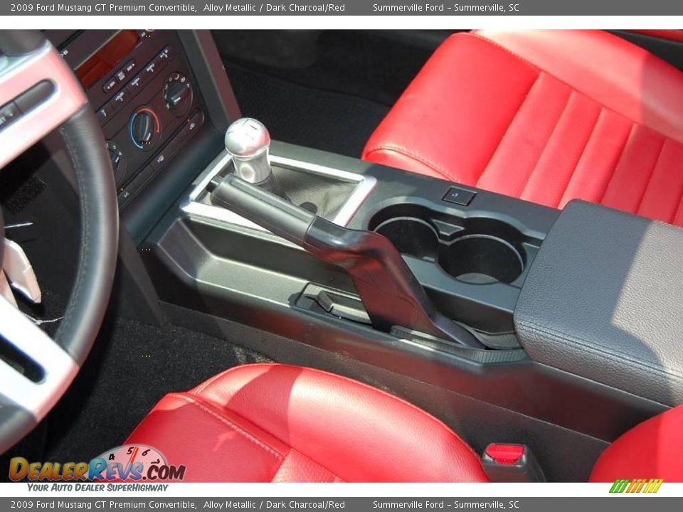 2009 Ford Mustang GT Premium Convertible Alloy Metallic / Dark Charcoal/Red Photo #9