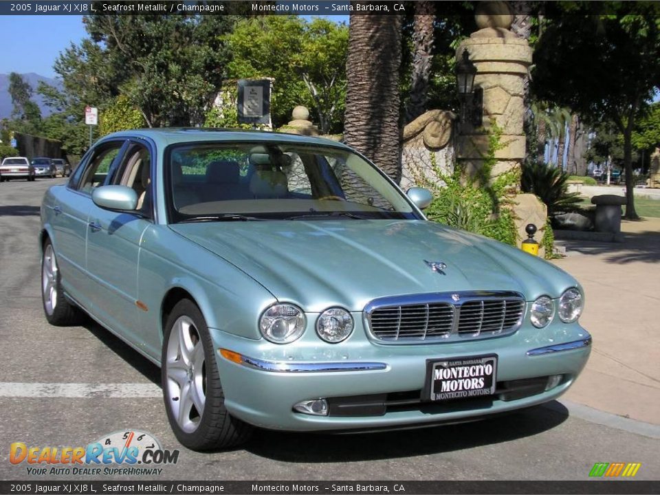 2005 Jaguar XJ XJ8 L Seafrost Metallic / Champagne Photo #2