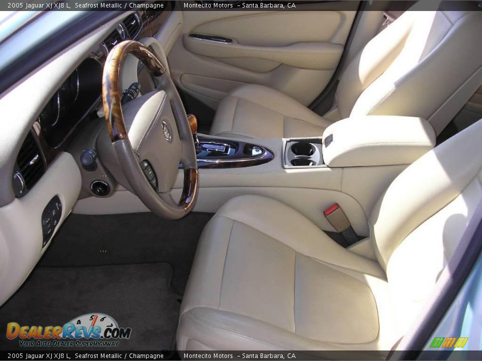 2005 Jaguar XJ XJ8 L Seafrost Metallic / Champagne Photo #13