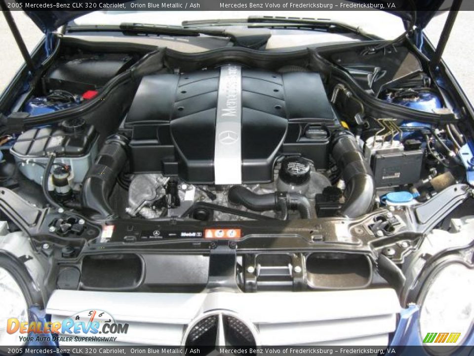 2005 Mercedes-Benz CLK 320 Cabriolet Orion Blue Metallic / Ash Photo #16