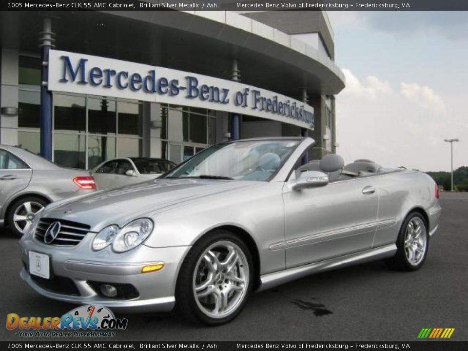 2005 Mercedes-Benz CLK 55 AMG Cabriolet Brilliant Silver Metallic / Ash Photo #1