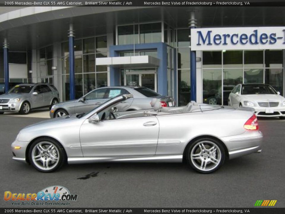 2005 Mercedes-Benz CLK 55 AMG Cabriolet Brilliant Silver Metallic / Ash Photo #2
