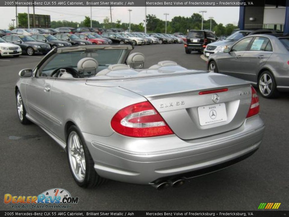 2005 Mercedes-Benz CLK 55 AMG Cabriolet Brilliant Silver Metallic / Ash Photo #3