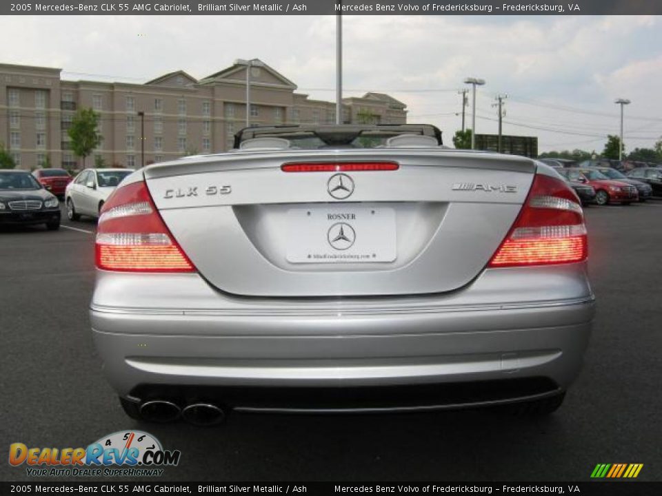 2005 Mercedes-Benz CLK 55 AMG Cabriolet Brilliant Silver Metallic / Ash Photo #4