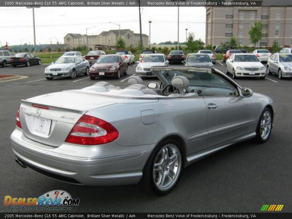 2005 Mercedes-Benz CLK 55 AMG Cabriolet Brilliant Silver Metallic / Ash Photo #7