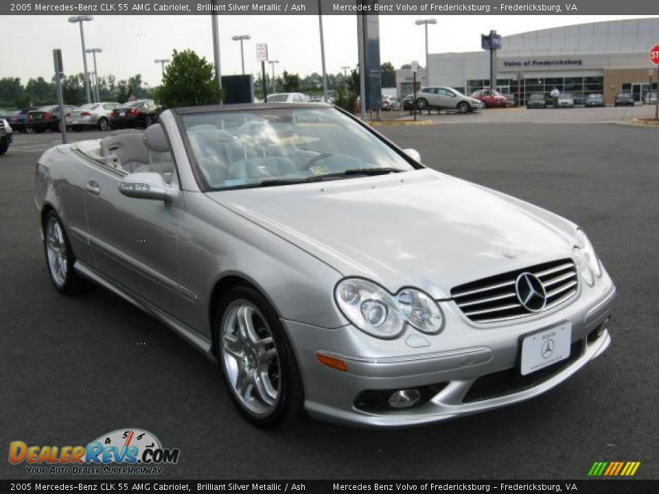 2005 Mercedes-Benz CLK 55 AMG Cabriolet Brilliant Silver Metallic / Ash Photo #8