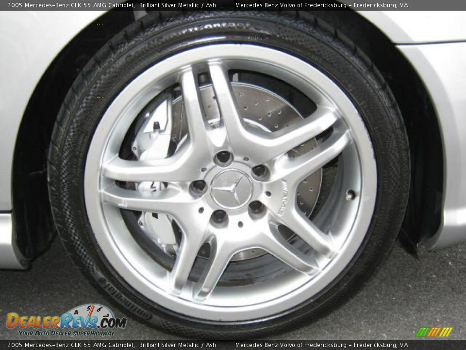 2005 Mercedes-Benz CLK 55 AMG Cabriolet Brilliant Silver Metallic / Ash Photo #9