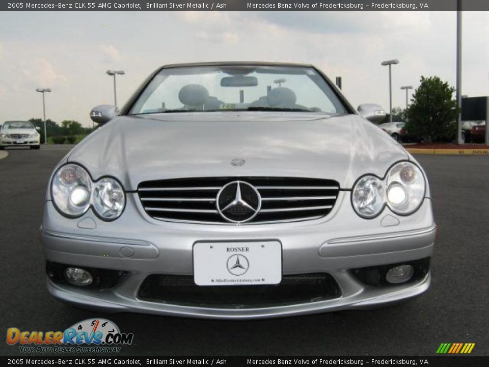 2005 Mercedes-Benz CLK 55 AMG Cabriolet Brilliant Silver Metallic / Ash Photo #10