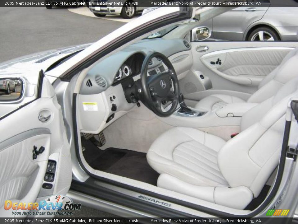 2005 Mercedes-Benz CLK 55 AMG Cabriolet Brilliant Silver Metallic / Ash Photo #12