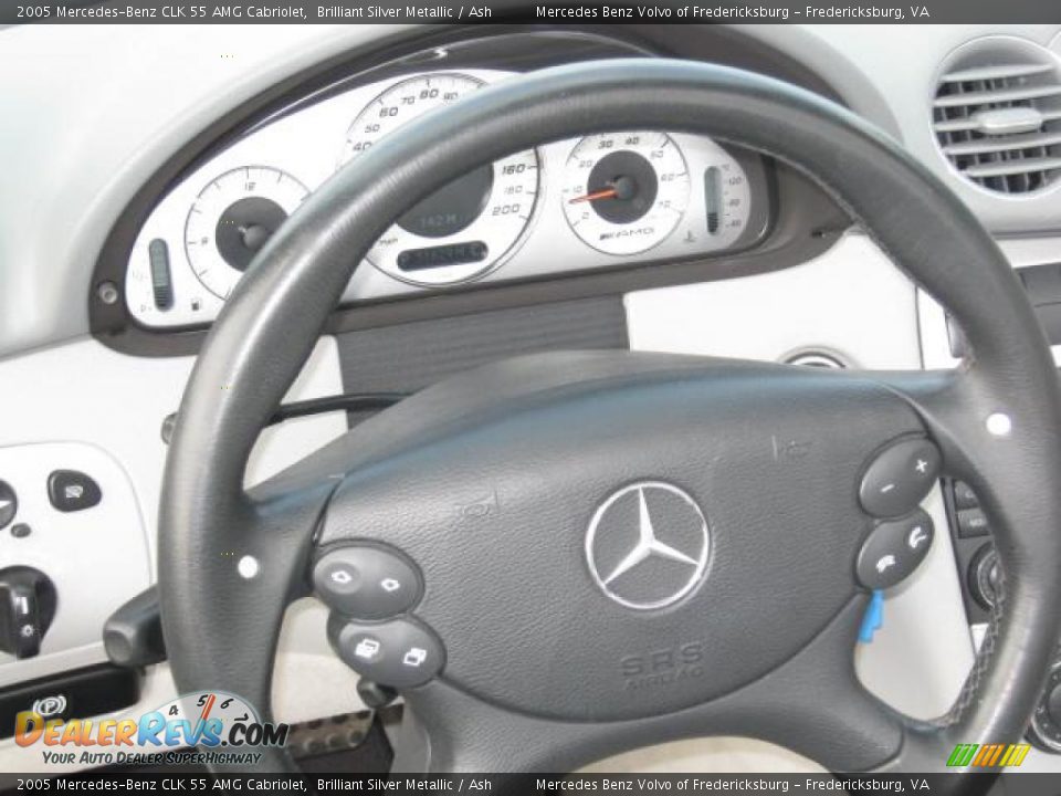 2005 Mercedes-Benz CLK 55 AMG Cabriolet Brilliant Silver Metallic / Ash Photo #14