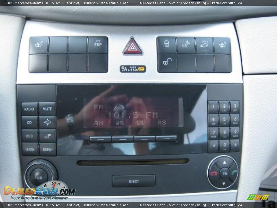 2005 Mercedes-Benz CLK 55 AMG Cabriolet Brilliant Silver Metallic / Ash Photo #16