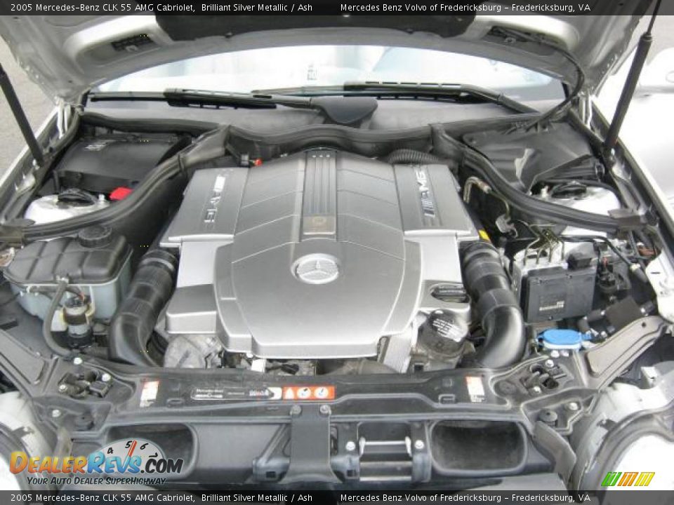 2005 Mercedes-Benz CLK 55 AMG Cabriolet Brilliant Silver Metallic / Ash Photo #20