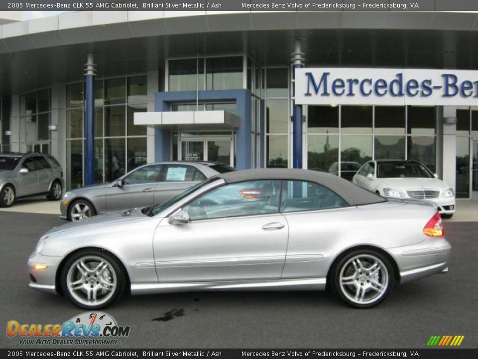 2005 Mercedes-Benz CLK 55 AMG Cabriolet Brilliant Silver Metallic / Ash Photo #21