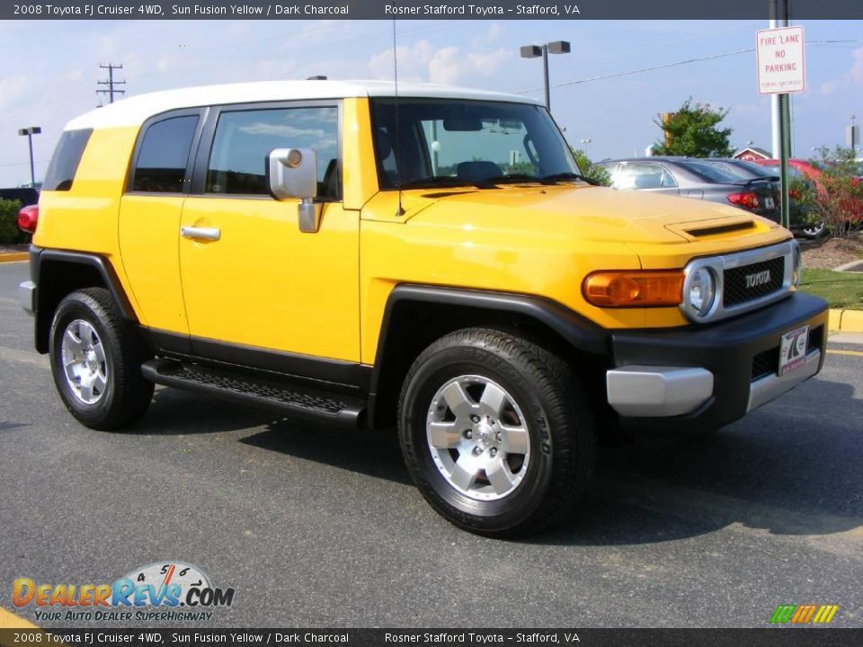 2008 Toyota FJ Cruiser 4WD Sun Fusion Yellow / Dark Charcoal Photo #2