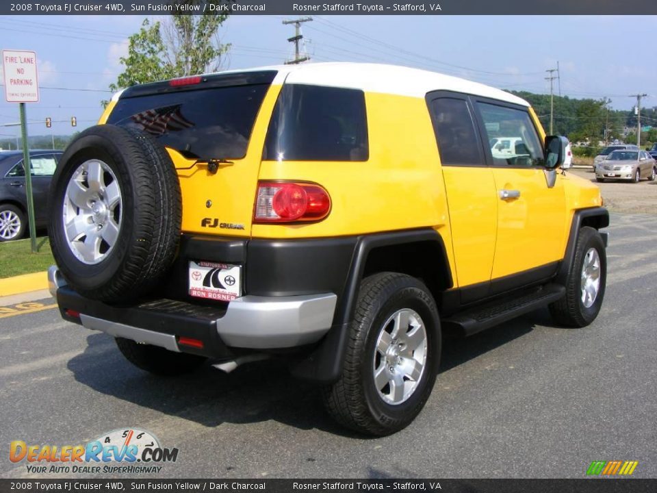 2008 Toyota FJ Cruiser 4WD Sun Fusion Yellow / Dark Charcoal Photo #3