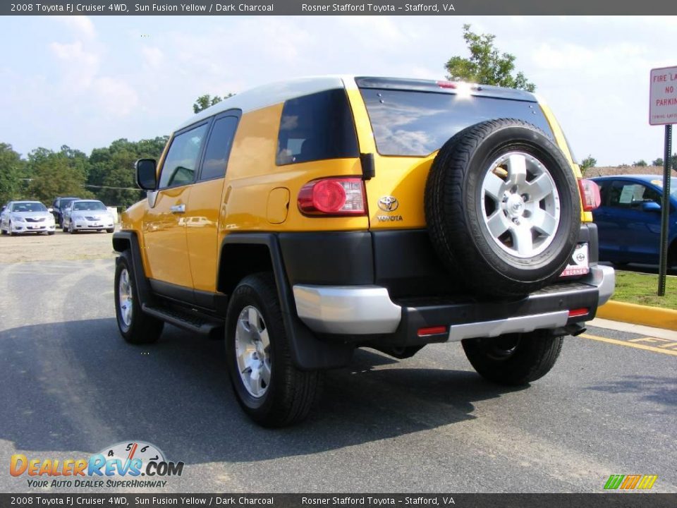 2008 Toyota FJ Cruiser 4WD Sun Fusion Yellow / Dark Charcoal Photo #4