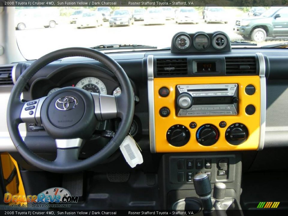 2008 Toyota FJ Cruiser 4WD Sun Fusion Yellow / Dark Charcoal Photo #8