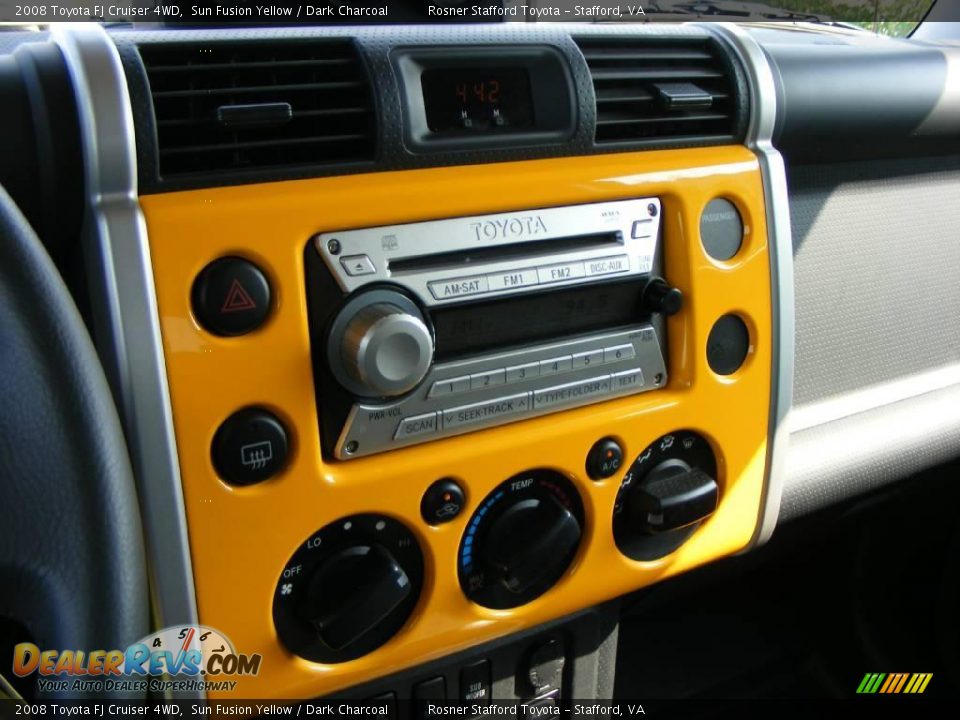 2008 Toyota FJ Cruiser 4WD Sun Fusion Yellow / Dark Charcoal Photo #12