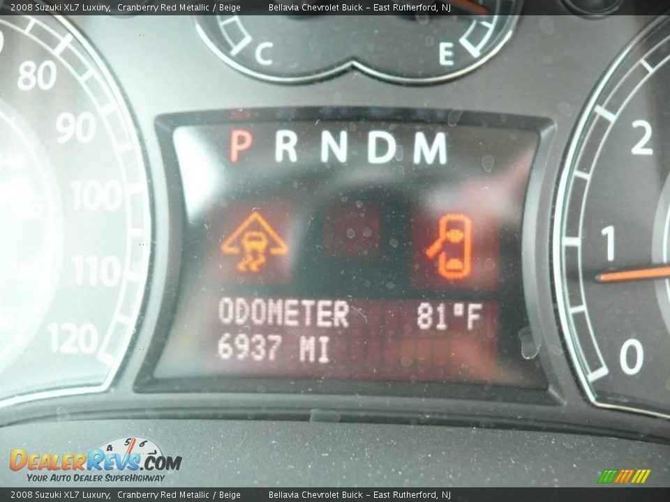 2008 Suzuki XL7 Luxury Cranberry Red Metallic / Beige Photo #11