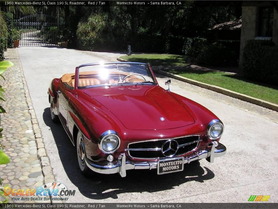 1960 Mercedes-Benz SL Class 190 SL Roadster Red / Tan Photo #2