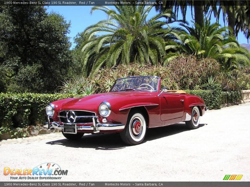 1960 Mercedes-Benz SL Class 190 SL Roadster Red / Tan Photo #3
