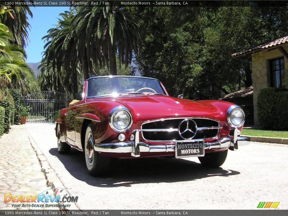 1960 Mercedes-Benz SL Class 190 SL Roadster Red / Tan Photo #4