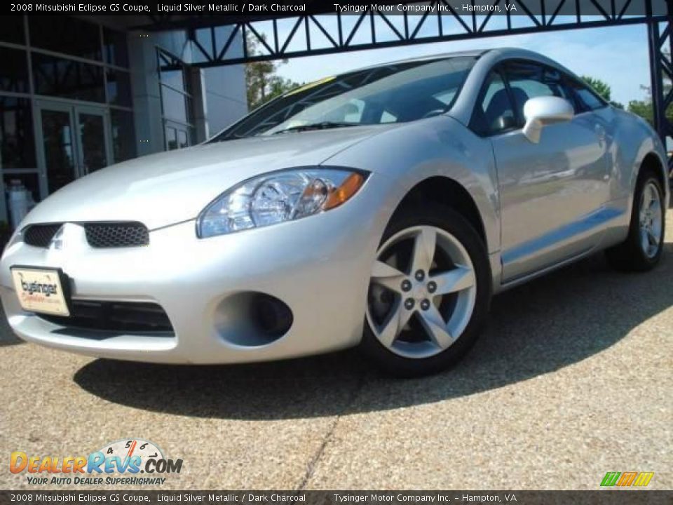 2008 Mitsubishi Eclipse GS Coupe Liquid Silver Metallic / Dark Charcoal Photo #1